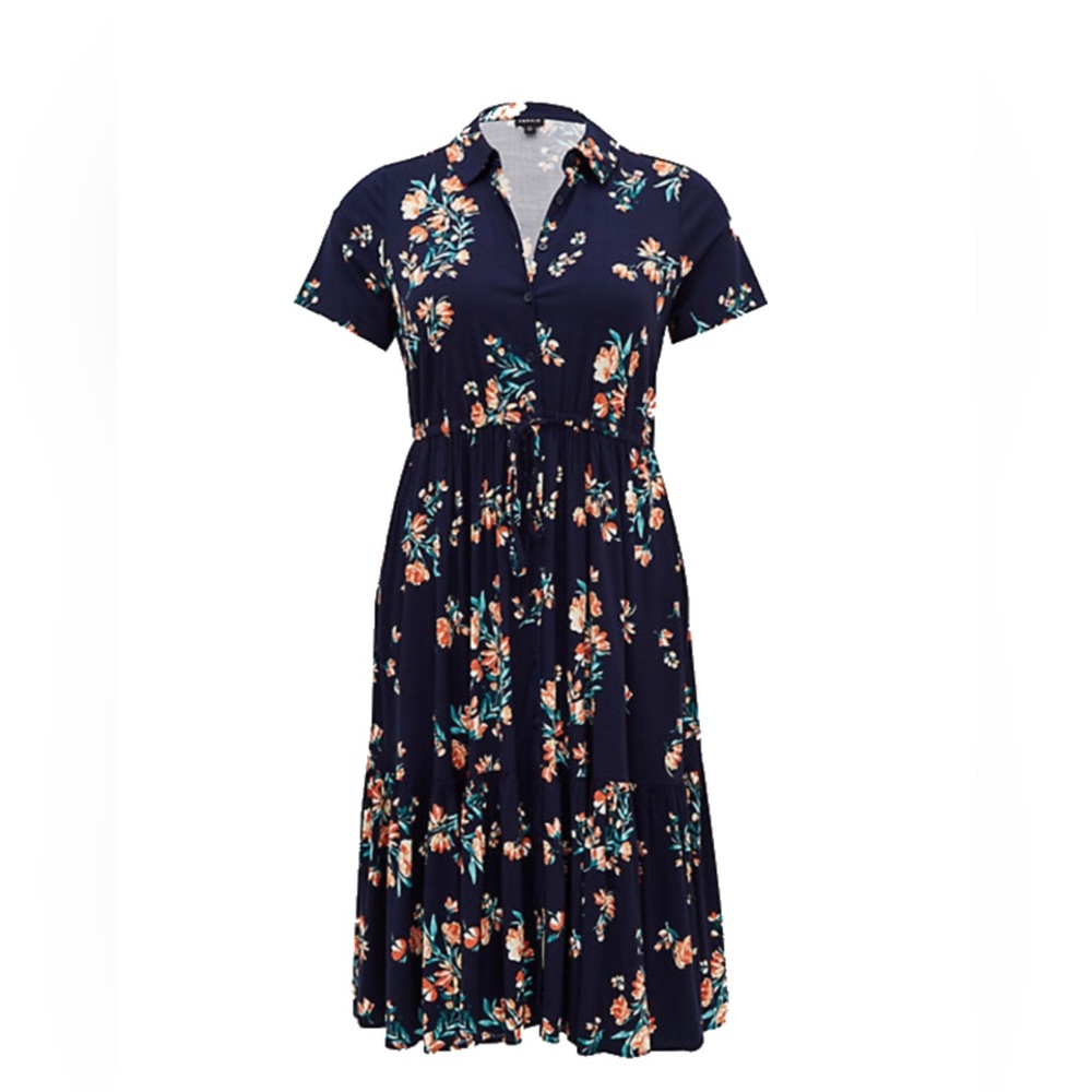 NWT Torrid midi shirt dress with collar size 2
